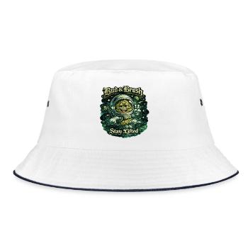 Cosmo-Kumpel im Weltraumanzug - Bucket Hat - Weiß/Navy - Vorne