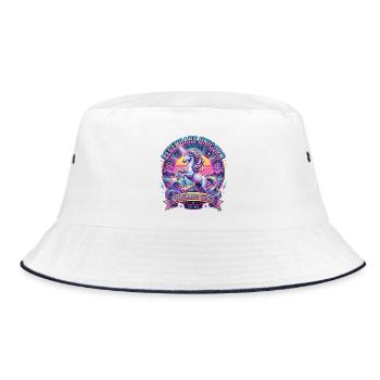 Mythical Unicorn - Bucket Hat - white/navy - Front