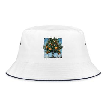 Orange tree - Bucket Hat - white/navy - Front