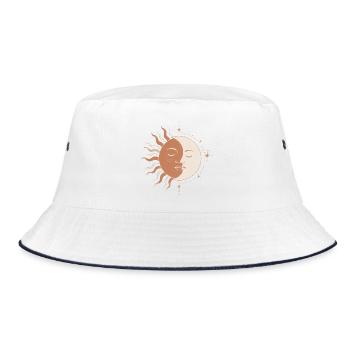 Mystic Sun and Moon - Bucket Hat - white/navy - Front