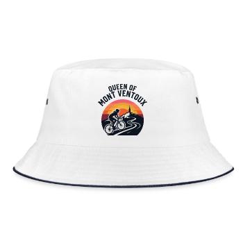 Chemise rétro Reine du Mont Ventoux - Bob - blanc/marine - Devant
