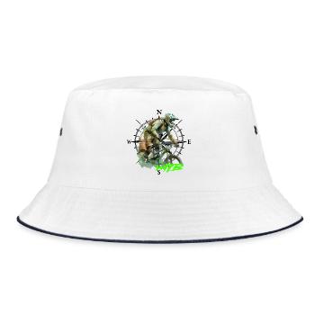 Mtb - Bucket Hat - Weiß/Navy - Vorne