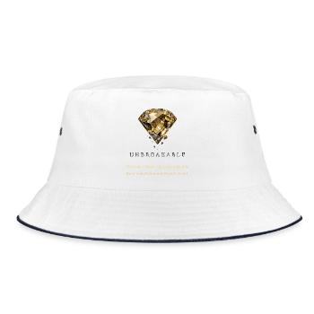 Conception de motivation diamant incassable - Bob - blanc/marine - Devant