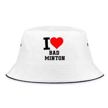 J’adore le badminton - Bob - blanc/marine - Devant