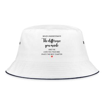 Never Underestimate the Difference You Made  - Bucket Hat - white/navy - Front