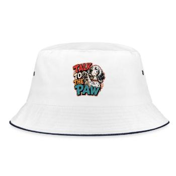 English Setter - Bucket Hat - white/navy - Front