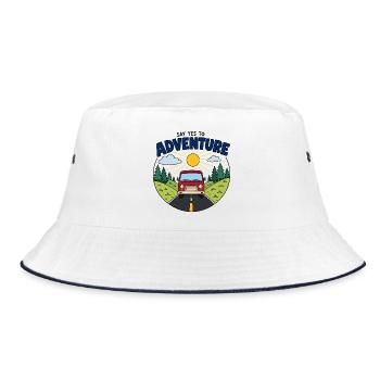 Say Yes to Adventure Van - Bucket Hat - white/navy - Front