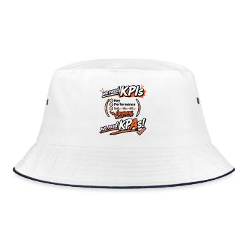 KPI Graphic Motivation - Bucket Hat - white/navy - Front