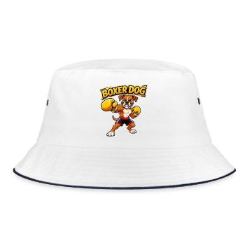 Design drôle de chien boxeur boxeur (design original) - Bob - blanc/marine - Devant