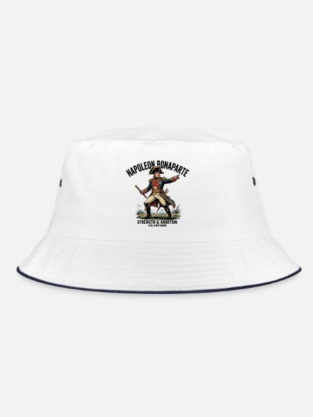 Napoleon Bonaparte - Bucket Hat - Weiß/Navy