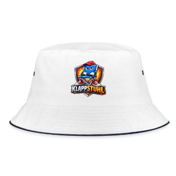 Klapstuhl Kämpfer Logo - Bucket Hat - Weiß/Navy - Vorne