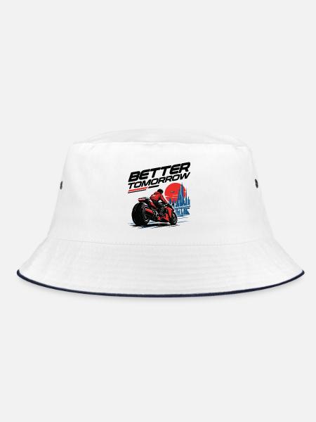 Better Tomorrow von Helfspawn - Bucket Hat - Weiß/Navy