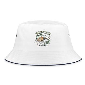 Triops Club – Seit der Urzeit - Bucket Hat - Weiß/Navy - Vorne