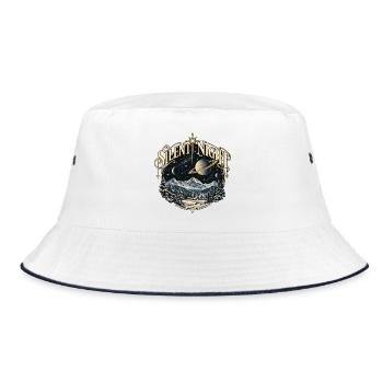 Silent Night - Saturn and Stars - Bucket Hat - Weiß/Navy - Vorne