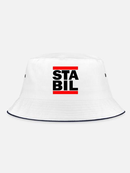 STABIL - BARS - Bucket Hat - Weiß/Navy
