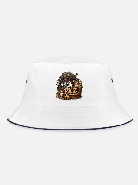 Nur noch einen Pilz - Bucket Hat - Weiß/Navy