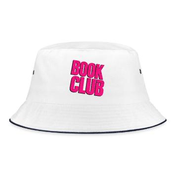 Bookclub! - Bucket Hat - Weiß/Navy - Vorne