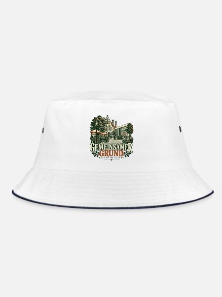 Gemeinsamer Grund Kultur Alltags - Bucket Hat - Weiß/Navy