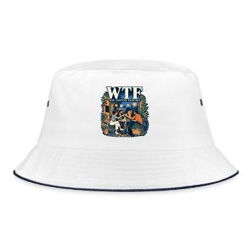 Wir treffen Freunde - Bucket Hat - Weiß/Navy - Vorne