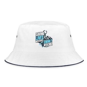 Ski Krankenschwester - Bucket Hat - Weiß/Navy - Vorne