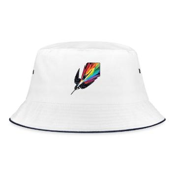 Bunter Vogel Schwalbe - Bucket Hat - Weiß/Navy - Vorne
