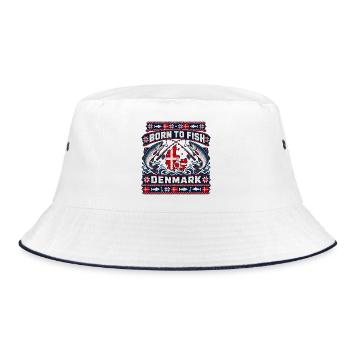 Ugly Christmas – Dänemark - Bucket Hat - Weiß/Navy - Vorne