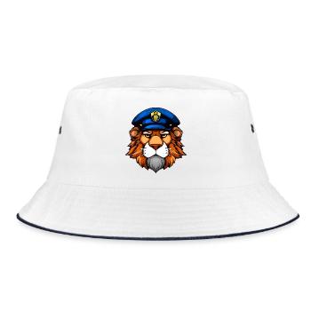 Löwe Polizei - Bucket Hat - Weiß/Navy - Vorne