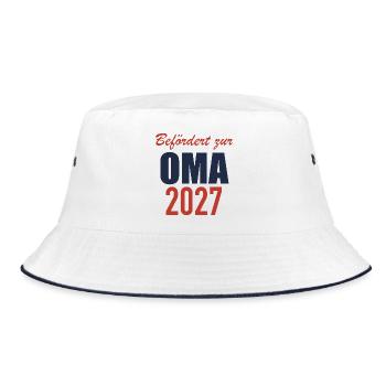 Befördert zur Oma 2027 - Bucket Hat - Weiß/Navy - Vorne