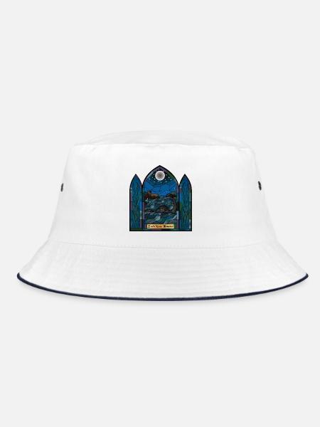 Loch Ness Monster Buntglas - Bucket Hat - Weiß/Navy