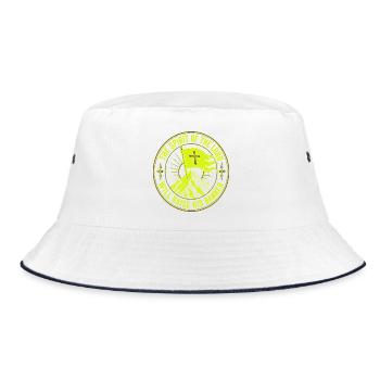 Der Geist des Herrn wird sein Banner erheben - Bucket Hat - Weiß/Navy - Vorne