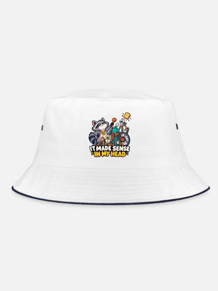 Das ergab in meinem Kopf Sinn - Bucket Hat - Weiß/Navy
