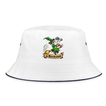 1000188454 - Bucket Hat - Weiß/Navy - Vorne