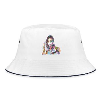 Lakecia - Bucket Hat - Weiß/Navy - Vorne