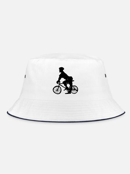 Fahrrad Polizei / Fahrrad Macho - Bucket Hat - Weiß/Navy - Vorne