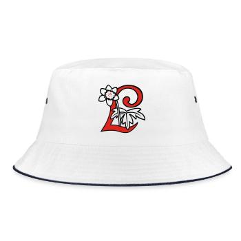 Symbol L - Bucket Hat - white/navy - Front
