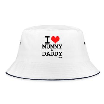i love mummy and daddy - couleurs personnalisables - Bob - blanc/marine - Devant