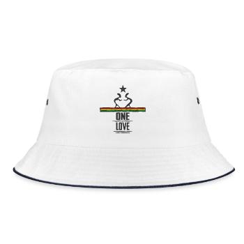 one love reggae - Bucket Hat - Weiß/Navy - Vorne