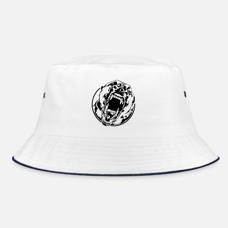 Belgian MALINOIS IGP Hunde Maligator Wilsigns - Bucket Hat - Weiß/Navy