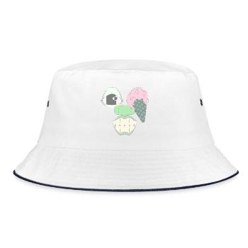 EIN KLASSIKER - Bucket Hat - Weiß/Navy - Vorne