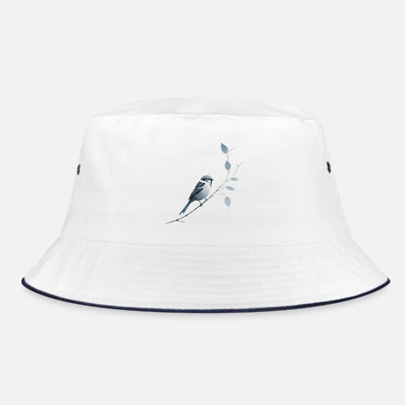 Sparrow on branch Bucket Hat