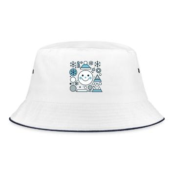 Frosted Whimsy theme - Bucket Hat - white/navy - Front