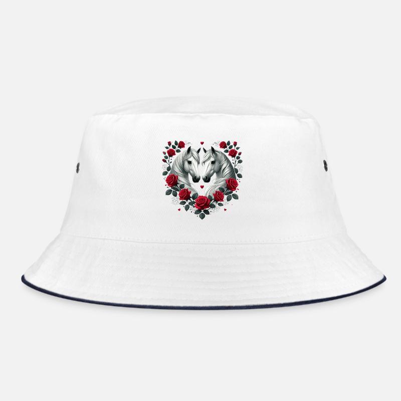 Chevaux et Roses Design Romantique Saint-Valentin Bob