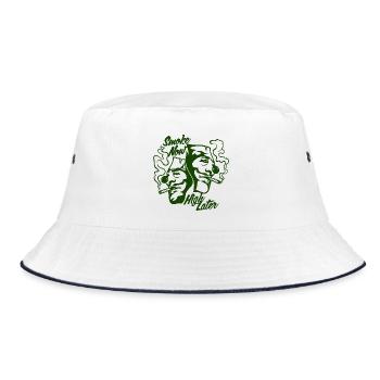 Unkraut Grafik - Bucket Hat - Weiß/Navy - Vorne