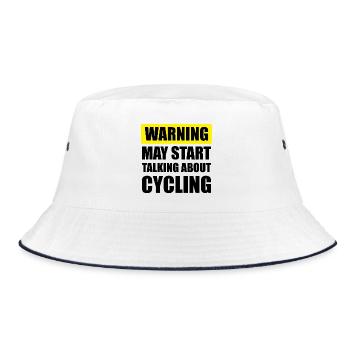 Funny Cycling Quote - Bucket Hat - white/navy - Front