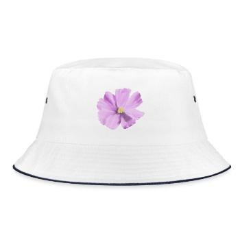 Watercolor Blossom Lilac - Bucket Hat - white/navy - Front