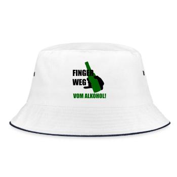 Stay away from alcohol - Bucket Hat - white/navy - Front
