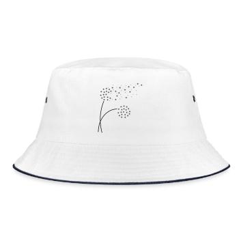 dandelion - Bucket Hat - white/navy - Front