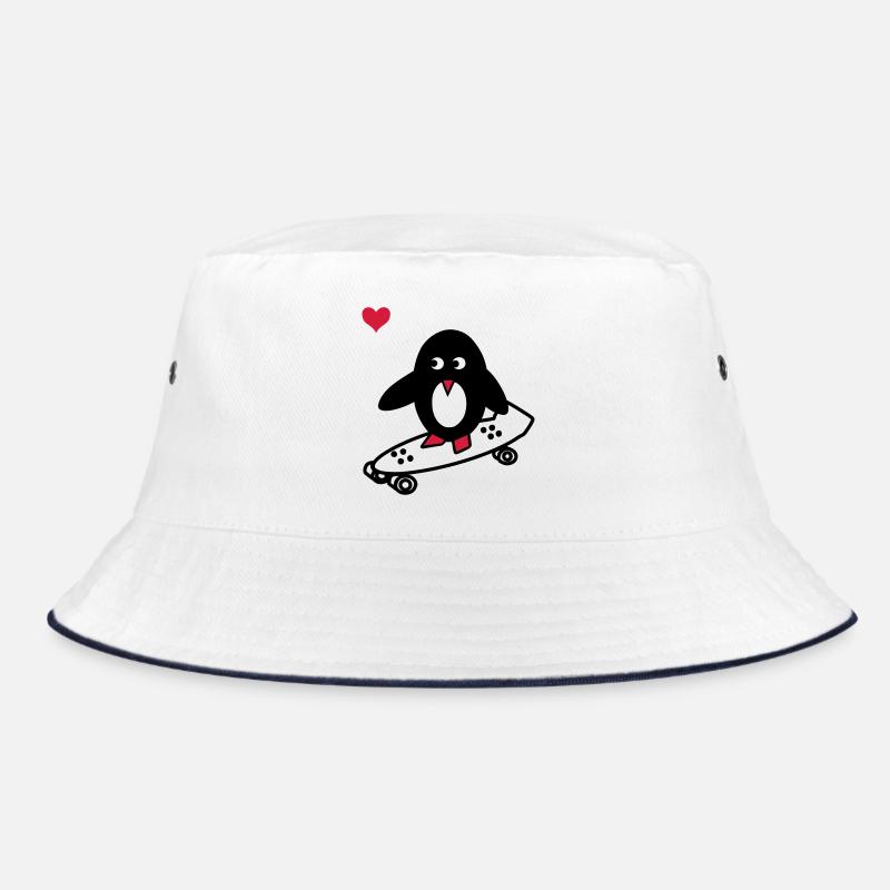 pingouin avec le skate-board - Bob - blanc/marine