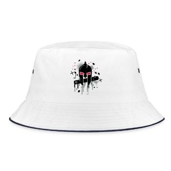 Spartan helmet - Bucket Hat - white/navy - Front