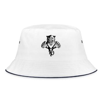 Panther, Tiger, Lion, Leopard - Bucket Hat - white/navy - Front